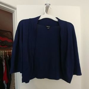 Navy Knit Shrug
